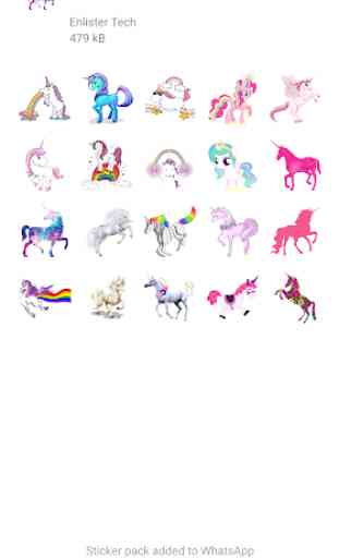 Unicorn stickers 2020 for Whatsapp 2
