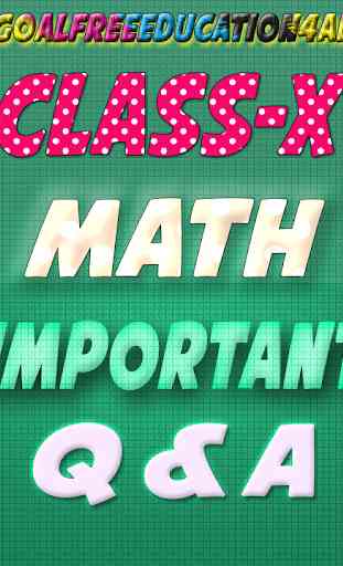 10th class math important Q&A (Chapter-wise) 1