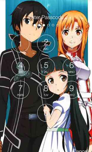 Anime Asuna  And Kirito In Love  Screen Lock 2