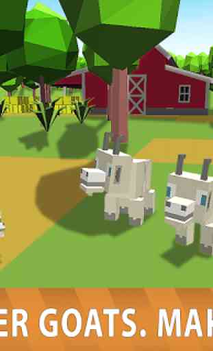 Blocky Goat: Farm Survival 3