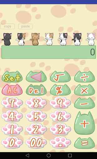 Calculator of cute cat 3