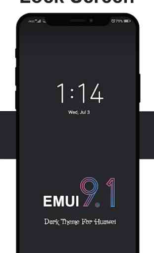 Dark Emui-9.1 Theme for Huawei 2