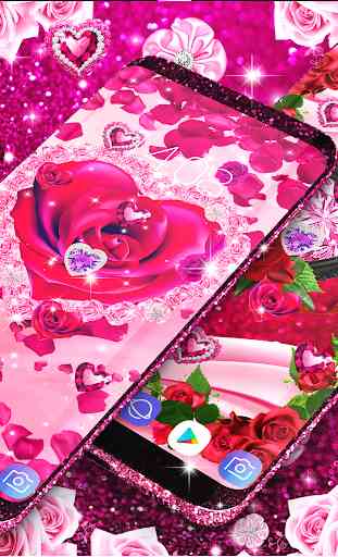 Diamond rose glitter live wallpaper 2