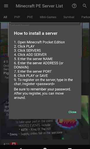 Elenco server per Minecraft Pocket Edition 3