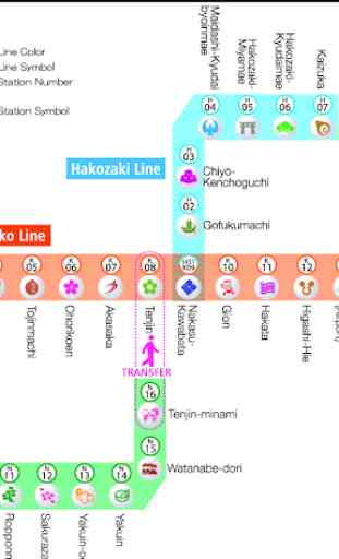 Fukuoka Metro Map 2