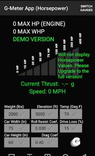 G-meter Horsepower App DEMO 2