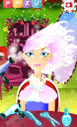 Girls Hair Salon Christmas - Hair makeover game 3