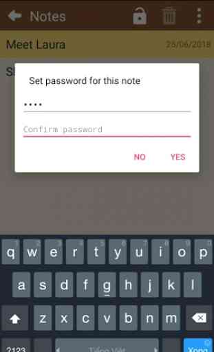Gli appunti : Protezione della password - Notes 4