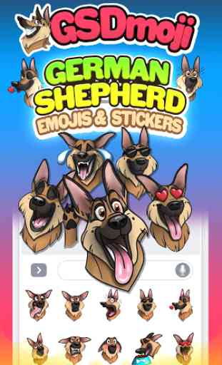GSDmoji German Shepherd emojis 1