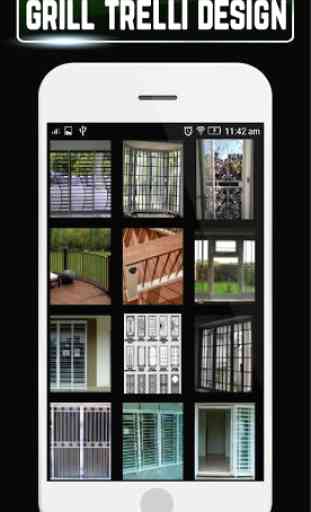 Home Grill Window Trellis Design Metal Door Ideas 1