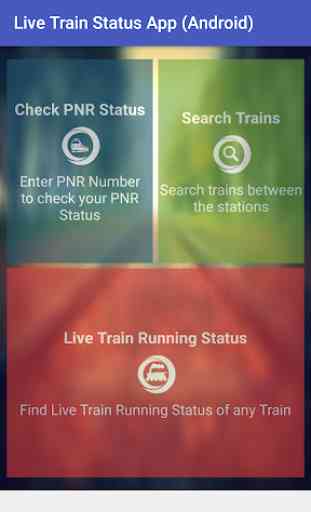 Live Train Status with PNR 1
