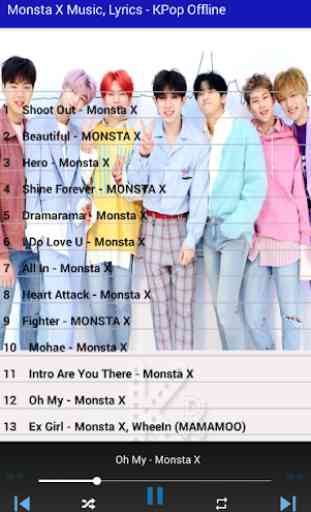 Monsta X Music, Lyrics - KPop Offline 2