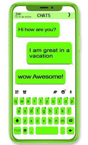 Neon Green Chat Tema Tastiera 1