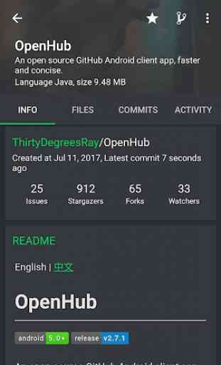 OpenHub for GitHub 4