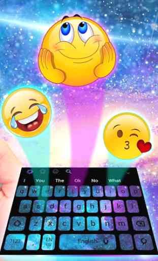 Purple Galaxy Keyboard 3
