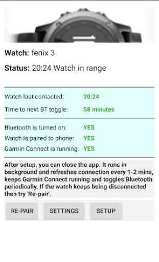 Reconnect Garmin Watch - legacy version 1