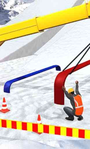 Snow Park Downhill Bulldozer Construction games 2