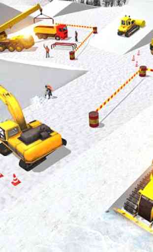 Snow Park Downhill Bulldozer Construction games 4