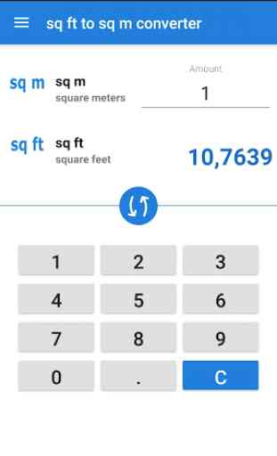 Square Feet to Square Meters / sq ft to sq m 2