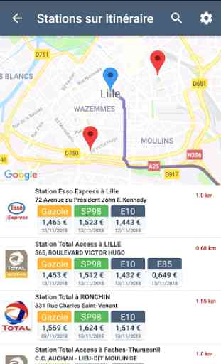 Stations Carburant et Prix Essence 3