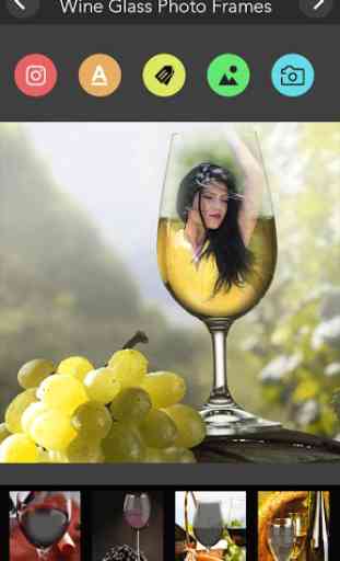 Wine Glass Photo Frame 1