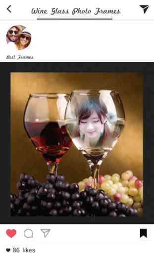 Wine Glass Photo Frame 4