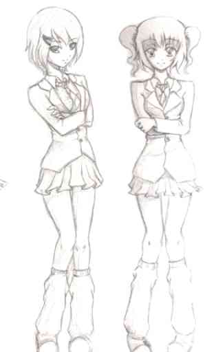 Anime disegnando ragazze 4