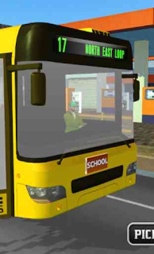 città scuola autobus gioco 3d 3