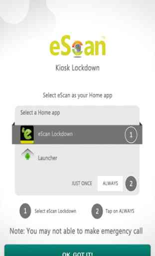 eScan Kiosk Lockdown 1