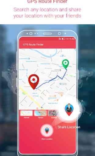 GPS Route Finder + Location sharing 2