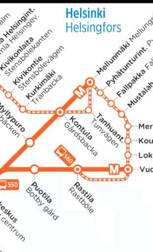 Helsinki Metro Map 3