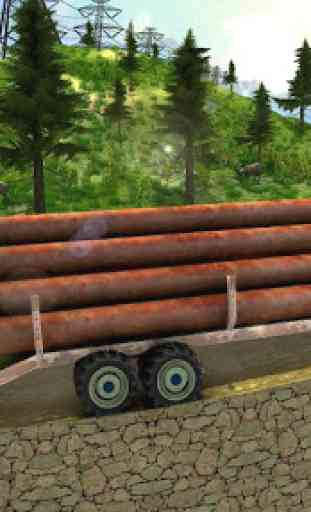 Hill Cargo Tractor Trolley Simulator Farming Game 3