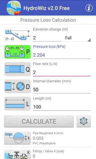 HydroWiz - Pipe Flow Hydraulic Calculations (FREE) 2