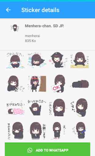 Menhera-chan Stickers for WhatsApp 2019 3