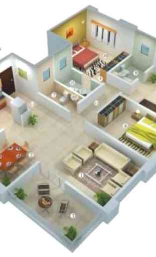 Progetti di piani casa 3D 3
