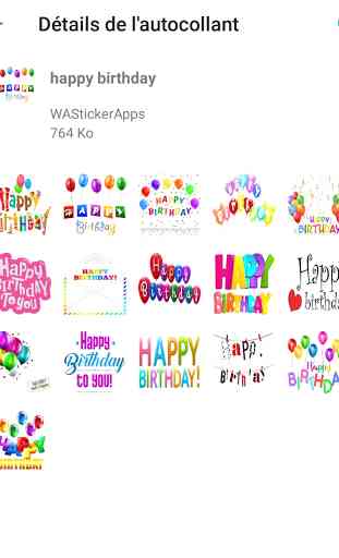 stickers Happy Birthday - WAStickerApps 3