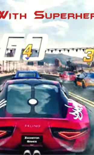 SuperHeroes Stunt Car Racing Game 3