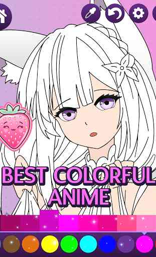 Animated Glitter Coloring Book - Anime Manga 2