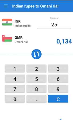 Indian rupee to Omani rial / INR to OMR Converter 1