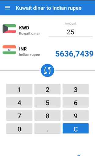 Kuwait dinar to Indian rupee / KWD to INR 1
