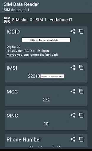 Lettore SIM (ICCID - IMSI - MCC e altro) 1