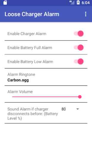 Loose Charger Alarm 1