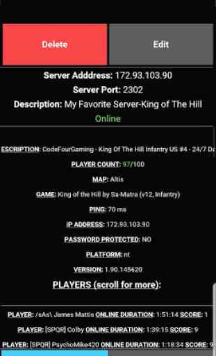 Server Info for ARMA 3 3