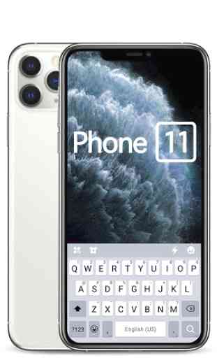 Silver Phone 11 Pro Tema Tastiera 2