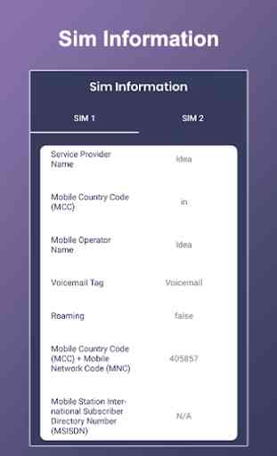 SIM Card Info - Sim and Device Information 2