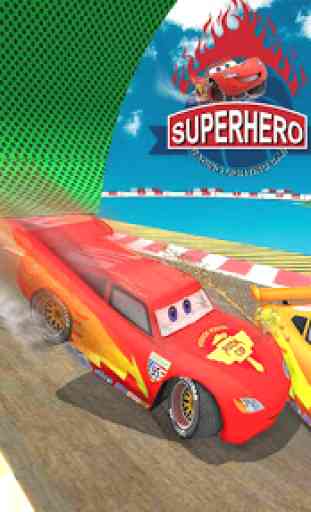 Splashy Superhero Vertigo racing : lightning car 1
