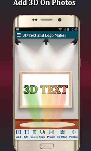 Testo 3D Foto editore Lite-3D Logo e 3D Nome 4