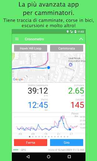 Walkmeter Pedometro GPS Camminata Correre Ciclismo 1