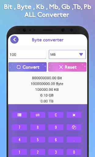KB to MB MB to GB or GB to KB : All Byte Converter 4