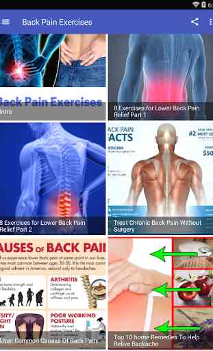 BACK PAIN EXERCISES 1